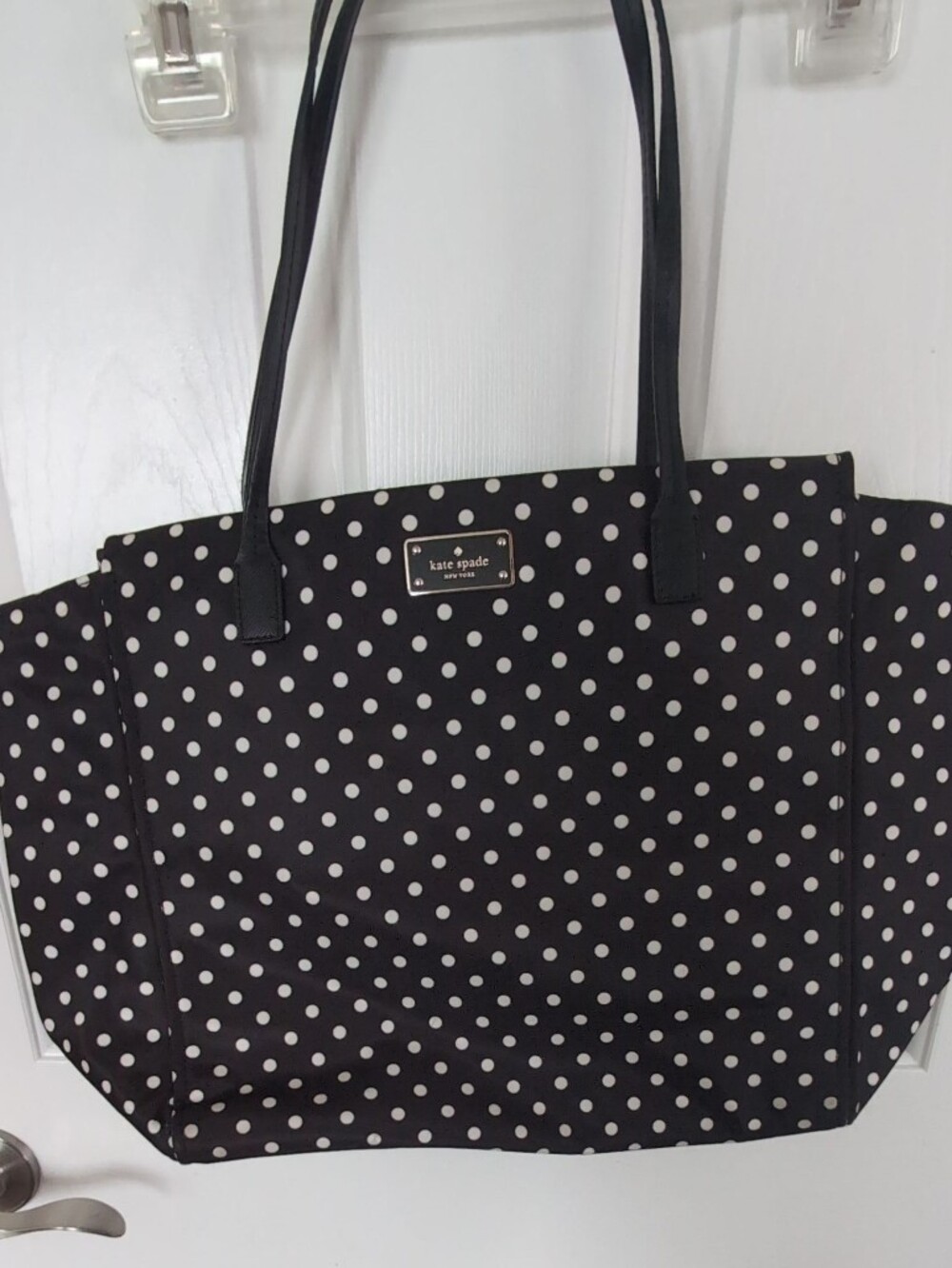 kate spade Black and White Polka Dot Tote Bag